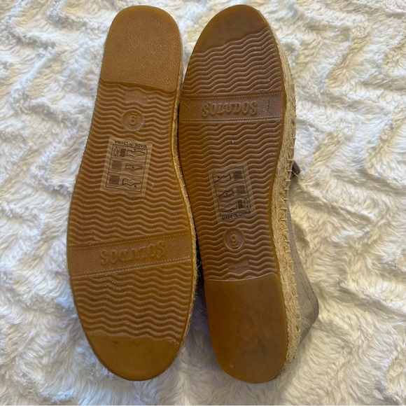 Soludos x Ceizer Gray Chambray Embroidered Let's Fly Away Espadrilles Size 9 - Picture 11 of 11
